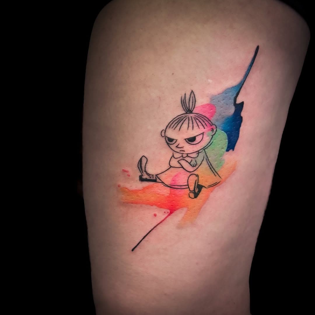 Little My. Brave and fierce. Thank you Connie! ✨
.
.
.
.
.
.
#littlemy #moomin #catapulttattoo #colortattoo #watercolortattoo #moomintattoo #moomintroll #tattoo