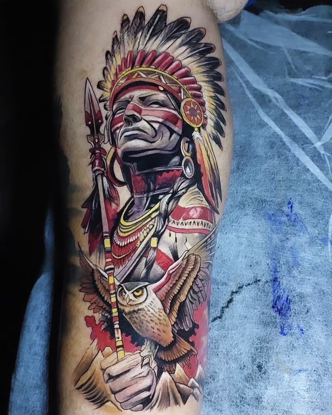 Indio neotrade tattoo feita em 6 horas num dos melhores studios de tatuagem do Recife 
#tatuagem
#indiotattoo 
#tattooindigena 
#tattoorealista 
#tatuagem