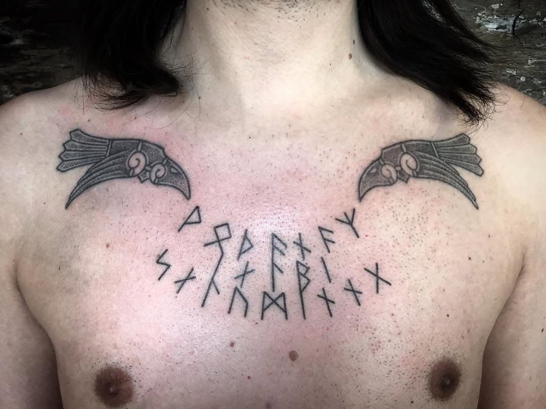 Rune addition
Ravens made a year ago.
All by hand/ Handpoke/ No machine

#handpoked #runetattoo #handpokedtattoo #runes