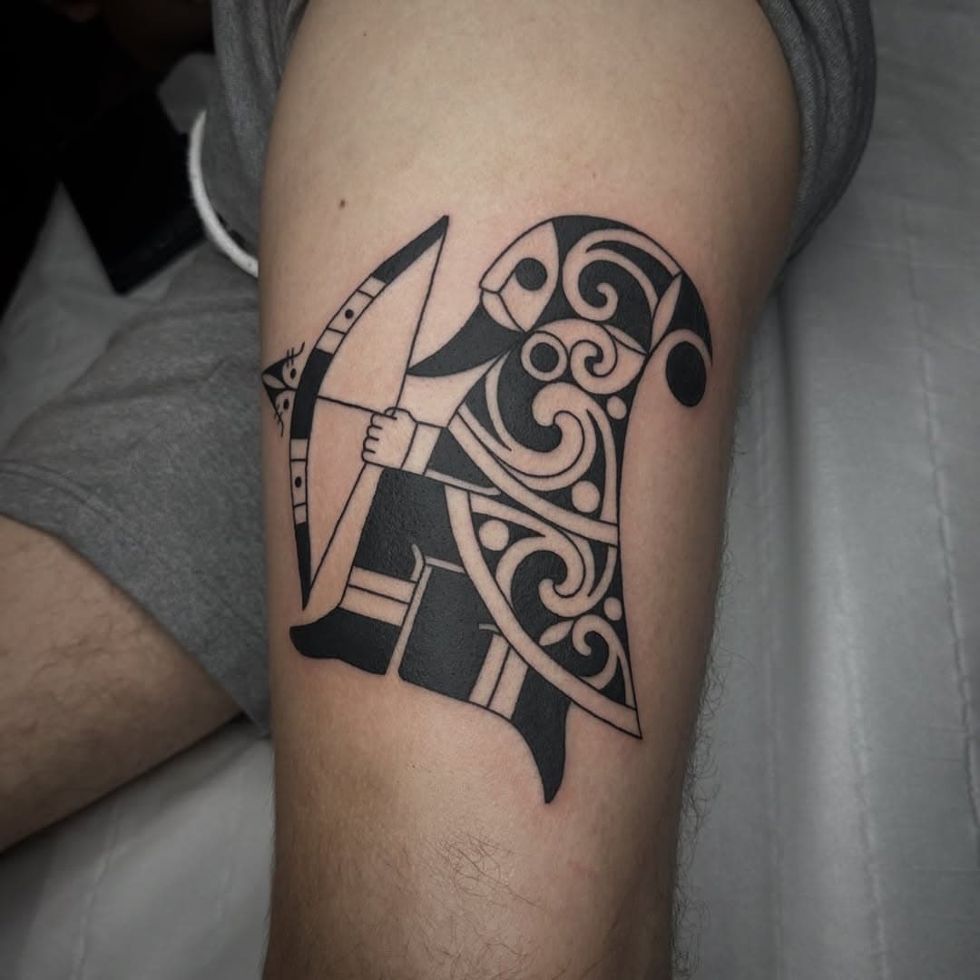 Pictish archer, referenced from the archer design on the princess stone. Thanks Adam.

@insidertattoo 

#tattoo #tattooer #tattooflash #tattoosandflash #traditionaltattoo #traditionalflash #oldlines #tribal #tribaltattoo #celtic #celtictattoo #pictish #pictishtattoo #pictisharcher #spiral #ancientscotland #boldwillhold #darkartists #btattooing  #traditionalartist #illustration #blackwork #blacktattoo #tribalflash #classictattoo #insidertattoo #edinburgh #edinburghtattoo #scottishtattoo