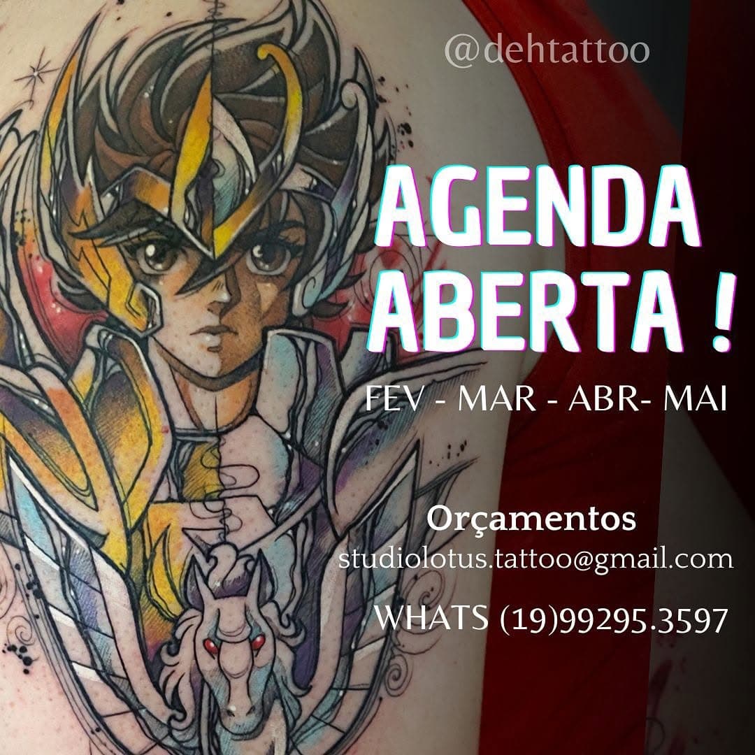 Agenda Aberta!💜
.
Finalmente a agenda está aberta para horários em 2025!🙌🏼
.
Se você está procurando sua nova tattoo de Anime, Geek, Comics, Aquarela e Blackwork, a hora é AGORA!
.
Uma tattoo personalizada, do jeitinho que você quer, com identidade e toque artístico!💜
.

Abri horário na agenda nos meses de FEVEREIRO, MARÇO, ABRIL OU MAIO, já faz teu orçamento!
.
Envie as seguintes informações:
♦️ideia da Tattoo, pode escrever tudo que achar necessário, não precisa resumir.
♦️tamanho em centímetros e local do corpo (coloca também uma foto do local, pf)
♦️ referência em imagens (que explicam sua ideia, personagem, etc)
♦️trabalhos meus que gosta.
♦️técnica, se em cor ou P/B
.
Orçamentos:
Studiolotus.tattoo@gmail.com
.
WhatsApp:
(19)99295.3597
.
Mal posso esperar para ver as ideias de Tattoo dessa nova temporada!🥰
.
Vamos realizar essa sua ideia!
.
Campinas-SP
.
.
.
#tatt #tattoo #tattoos #tatuagem #tatuaje #tatuadora #tatuagemcampinas #tattoobr #tattoobrasil #tatuadorasp #brasiltattoo #animetattoo #geektattoo #otakutattoo #nerdtattoo #narutotattoo #cdztattoo #saintseiyatattoo #saintseiya #comicstattoo #onepiecetattoo #mangatattoo #dehtattoo #colortattoo #blackworktattoo