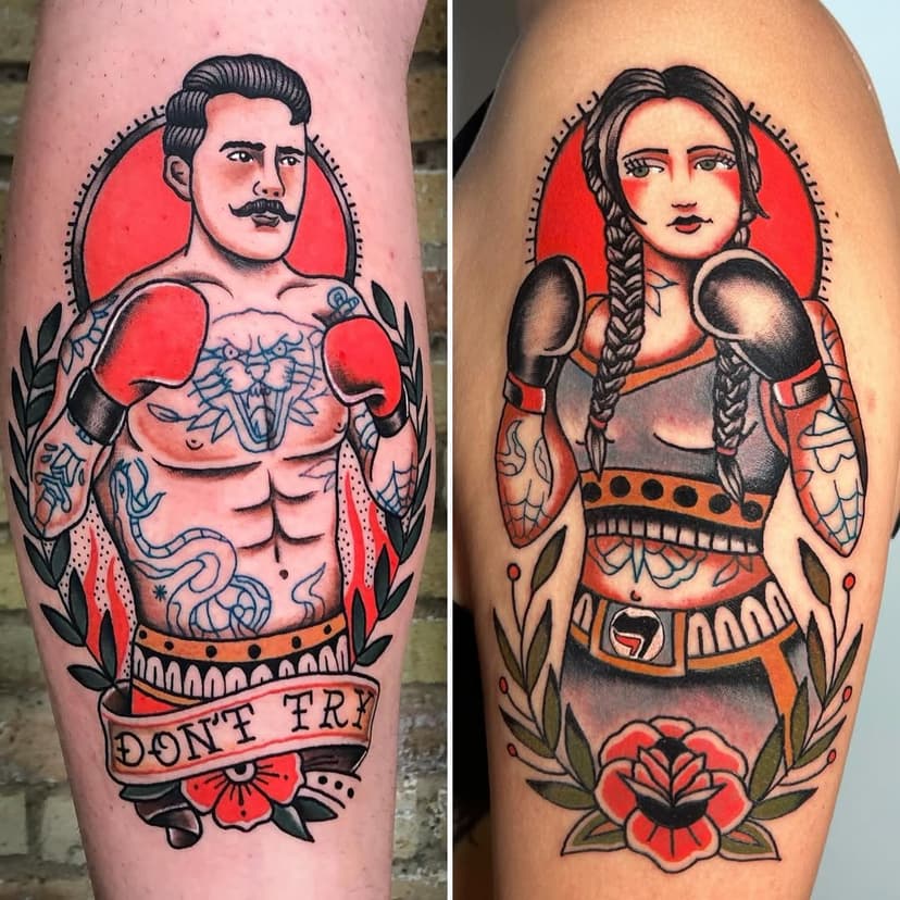 #boxingtattoo #tattoo #tattoos #traditionaltattoo #traditionaltattoos #traditionalartist #traditionalink #classictattoo #classictattoos #oldschooltattoo #oldschooltattoos #oldschooltattz #valenciatattoo #spaintattoo #isasantana