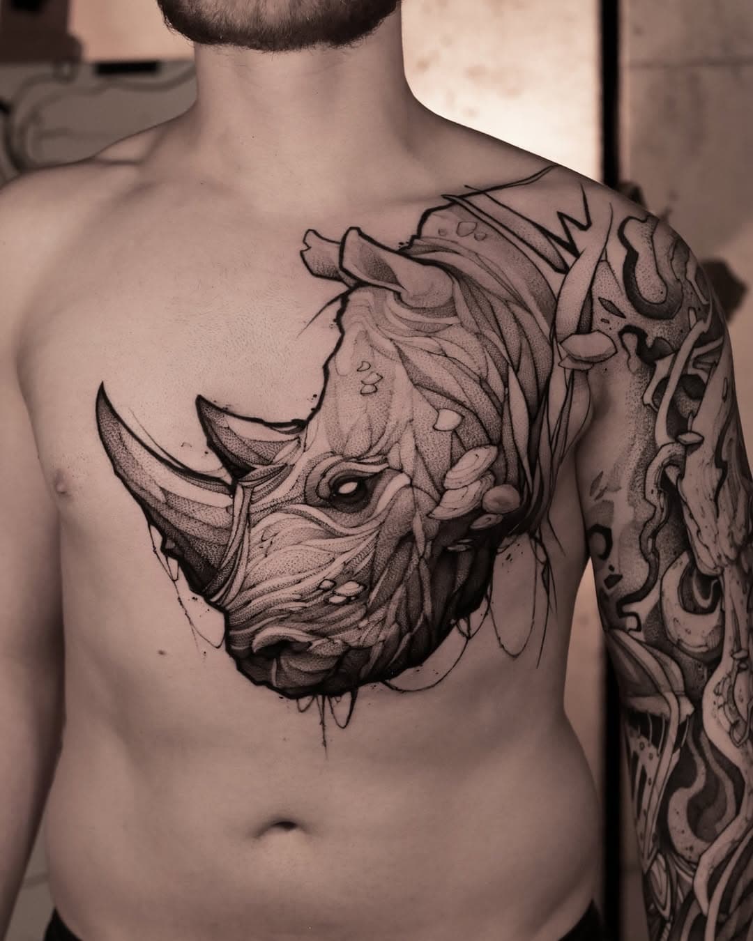 Dzień dobry 😎 #rhino #rhinotattoo #animaltattoo