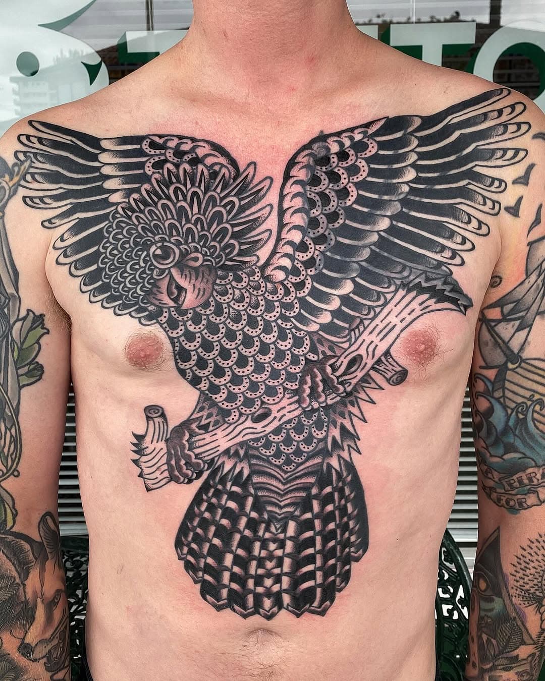 Black Cockatoo cover up for my mate @jesse_t_tattoos 
Thanks for sitting that man. Tough as nails.
🏴🏴🏴🏴🏴
To book a Tattoo, DM me on here. Thanks.