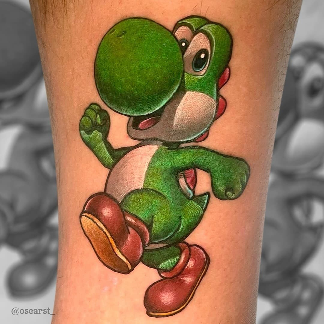 Yoshi! | Tattoo hecho en @rebeltattoo_bcn 💣🥚💚🟢
.
.
.
.
.
#tattoos #tattooartist #ink #inked #tatuaje #inkofkings #barcelona #inkstagram #art #tattooed #españa #color #tattoocolor #colortattoo #yoshi #yoshitattoo #yoshitakaamano #yoshiedit #mariobros #mariobrosparty #mariobrossyoshi #mariobrosstattoo #mariokart #circuitoyoshi #yoshitattoos #mario #mariobrostattoo