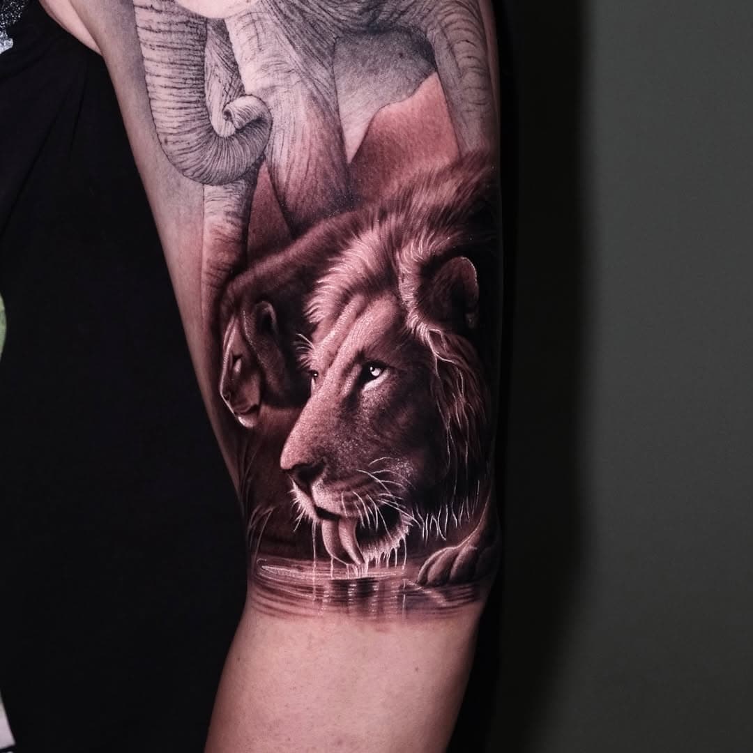 🦁 Resultado del tatuaje de hoy…Gracias al equipo de @poltattoostudio por hacerme sentir como en casa🙏🏽