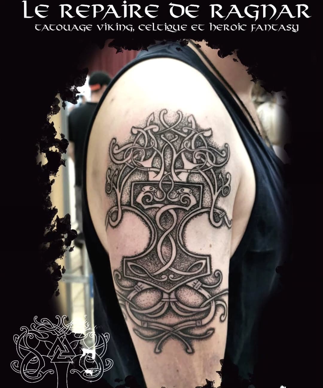 Yggdradil personnalisé, réalisé en convention de tatouage. Le repaire de Ragnar près de Clermont Ferrand. 
#tattoo #tatouage #yggdrasil #norse #pagan #Ragnar #vertaizon #lerepairederagnar