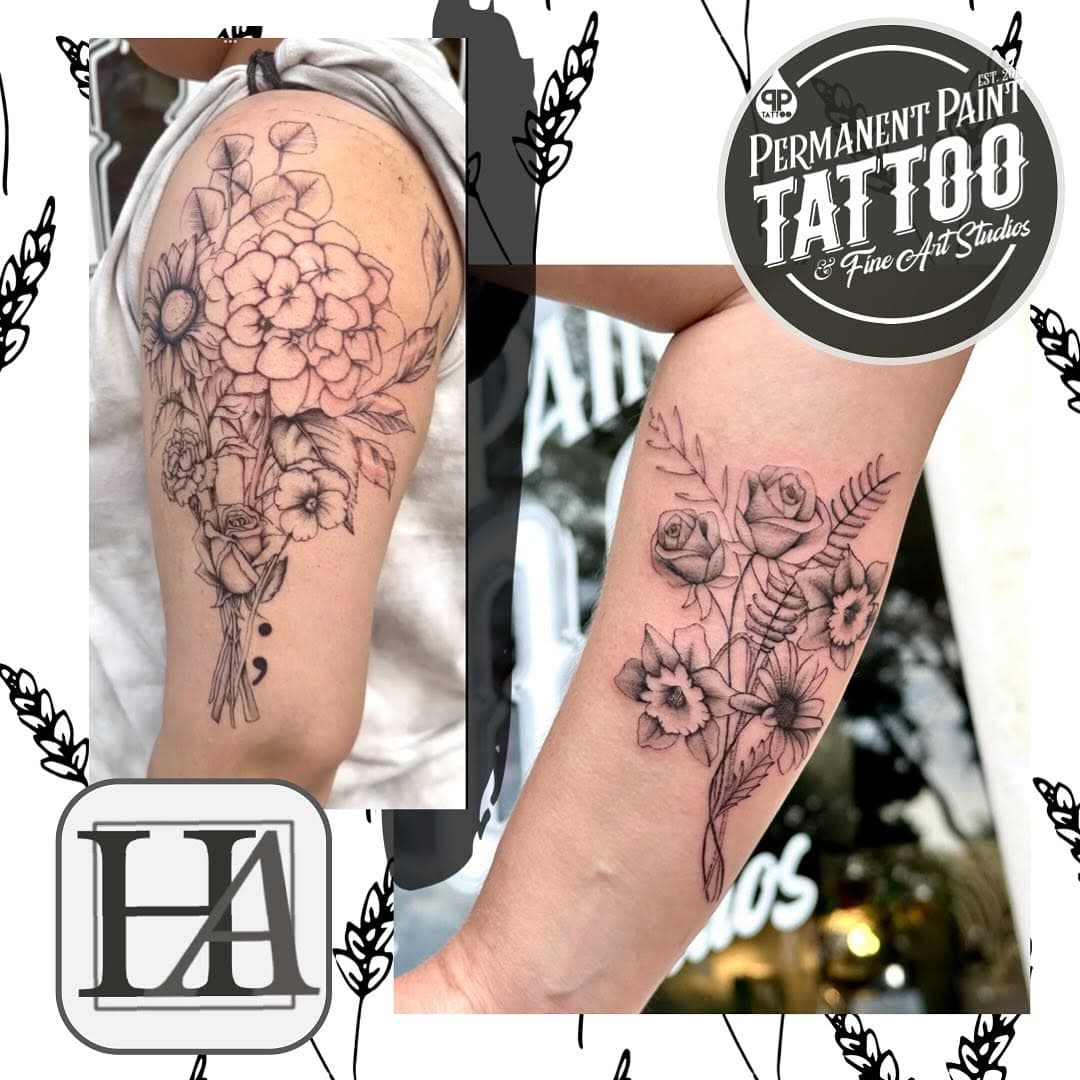 Floral magic by Holly! These gorgeous bouquets are the perfect blend of timeless elegance and artistic flow. Holly’s attention to detail and creativity make each piece bloom beautifully. Whether you’re after bold statements or soft, delicate designs, Holly’s got you covered! 

Ready to bring your ink vision to life? Let’s make it happen!

#FloralTattoo #TattooArt #HollyTheArtist #CustomInk #BowlingGreenKY #PermanentPaintTattoo #KYInk #WKU #WesternKentuckyUniversity #InkedUp #TattooVibes #SupportLocalInk #KYArtists