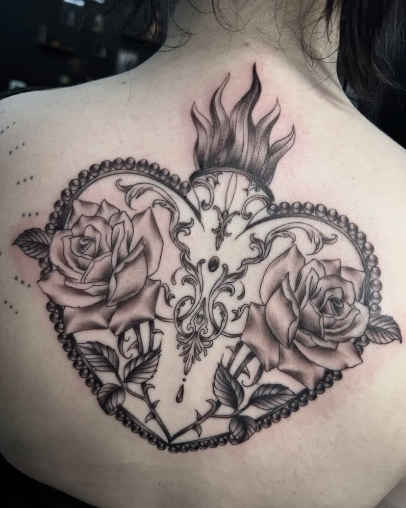 A custom sacred heart I did on @kittenpokes 🤍 
Books open for Dec/Jan 🖊️
☆
•
☆
•
☆
•
☆
•
☆
•
☆
•
☆
•
☆
•
#rotteninkk #tattoo #tattooflash #halloweenflash #tattooideas #finelinetattoos #singleneedle #tattooshop #riversidetattoo #daintytattoo #blackink #stippletattoo #tattooflash #tattooart #tattooreels #morenovalley #realismtattoo