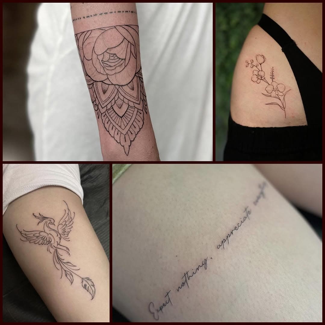 Fine lines. We enjoy working on minimalist tattoos,  being versatile in our techniques. We take pride in our line work. 

Dm us your ideas 💡 

Www.blackcrafttattoos.com