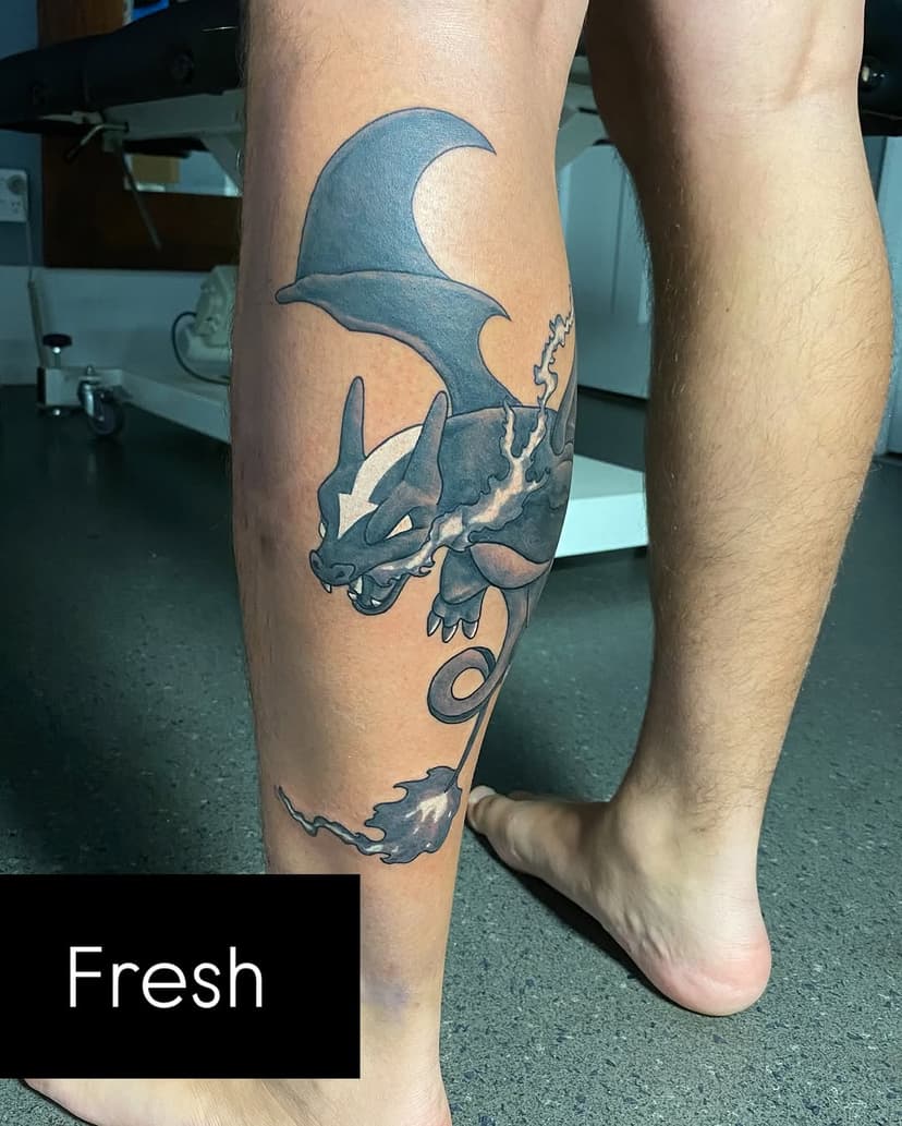 Here are some stills of Adams Charizard/Airbender mash up! Healed pictures are 18 months from the fresh pictures. 

I would love to do more pop culture mash up pieces. What pop culture mash up would you like done? DM for a consult or to book.

Stick on Christmas gift ideas? Why not buy a tattoo voucher from me? I can do them for any amount!

#geekytattoos #chchtattooartist #geekytattoo #nzartist #popcultureart #femaleartist #pokemontattoo #tattoosnob #inkfreakz #femaletattooist #healedtattoo #nerdytattoo #nerdytattoo #pokemonart #nztattoos #supportgoodtattooing #supportgoodtattooers #blackandgreytattoo #pokemontattoos