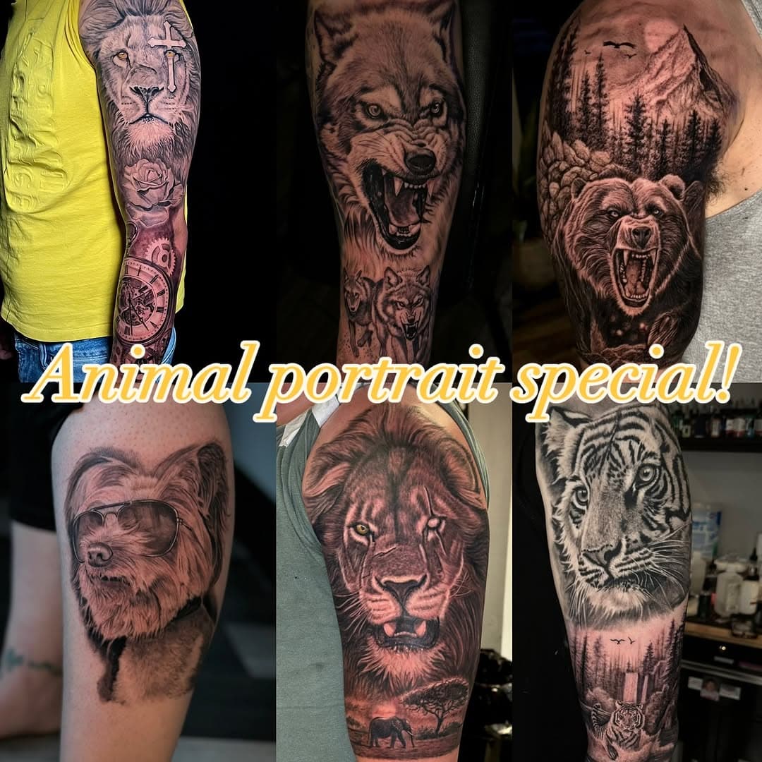 I’m going to be running a rare animal portrait special to the first 20 people to book. $1,000 for a full day session. Tell your loved one what you want for Christmas or get it yourself, you deserve it! #xclusiveink #cttattoo #animal #animaltattoo