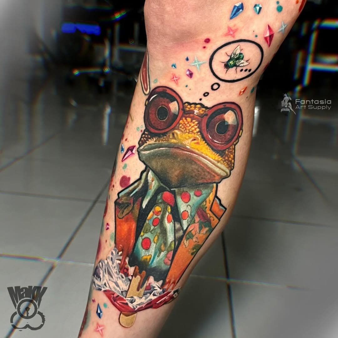 Частично зажившая, продолжаем ногу )) #makktattoo #makktattooart #colortattoos