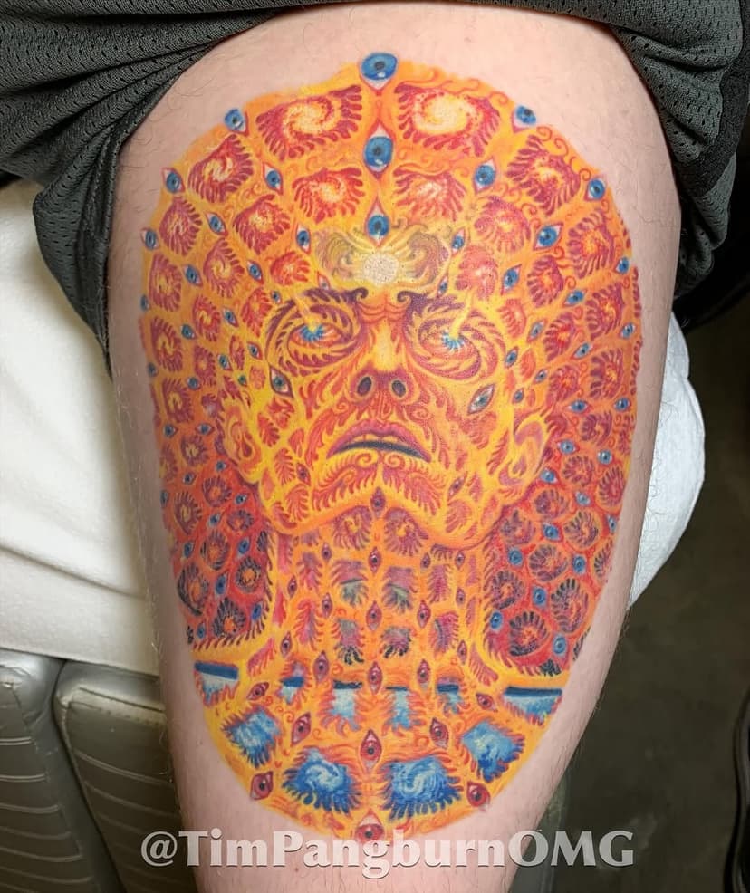 Alex Grey tattoo by @timpangburnomg