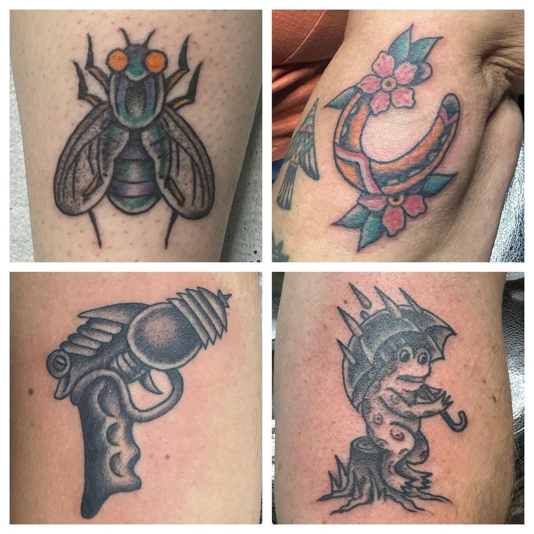 A few of the tattoos done for @austinangelsnonprofit 

Thanks for everyone who came out to support a good cause.

Books Always Open! 
@good_times_tattoo_studio
Email, DM or Click the Link!

🔥🔥🔥🤝🏼🤝🏼🤝🏼🔥🔥🔥

#traditionaltattoo #americanatattoos #classictattoo #realismtattoo #tattoo #blackandgreytattoo #dotwork #dotworktattoo #austintattooartist #texastattoo #texastattooers #texastattoos #austin #austintattoo #austintattooers #cedarpark #roundrock #pflugerville