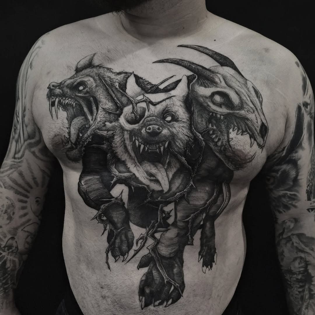 Cerber

#darkart #darktattoo #tattoo #tatuaz #tatuaż #lodz #Łódź #łódź #cerber #cerbertattoo