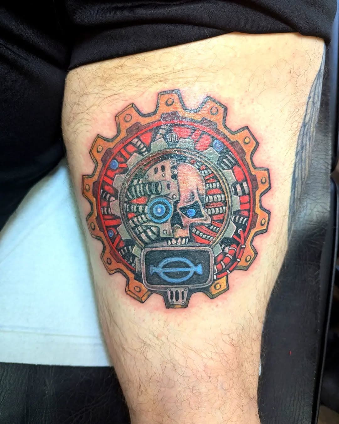 Starting off the week with a very bright Warhammer design by Jim.
DM us for bookings.
#tattoo #tattoos #inked #ink #alternative #art #tattooartist #tattooart #tatttoolife #tattooing #tattooist #tattooideas #tattoostyle  #instatattoo #tattoostudio #tattooshop #tripleacetattoostudio #Bedford #bedfordtattooist #tattooinspiration #inkoftheday  #thightattoo #warhammertattoo #warhammer #mechanicum #mechanicumtattoo #biomechtattoo #skulltattoo