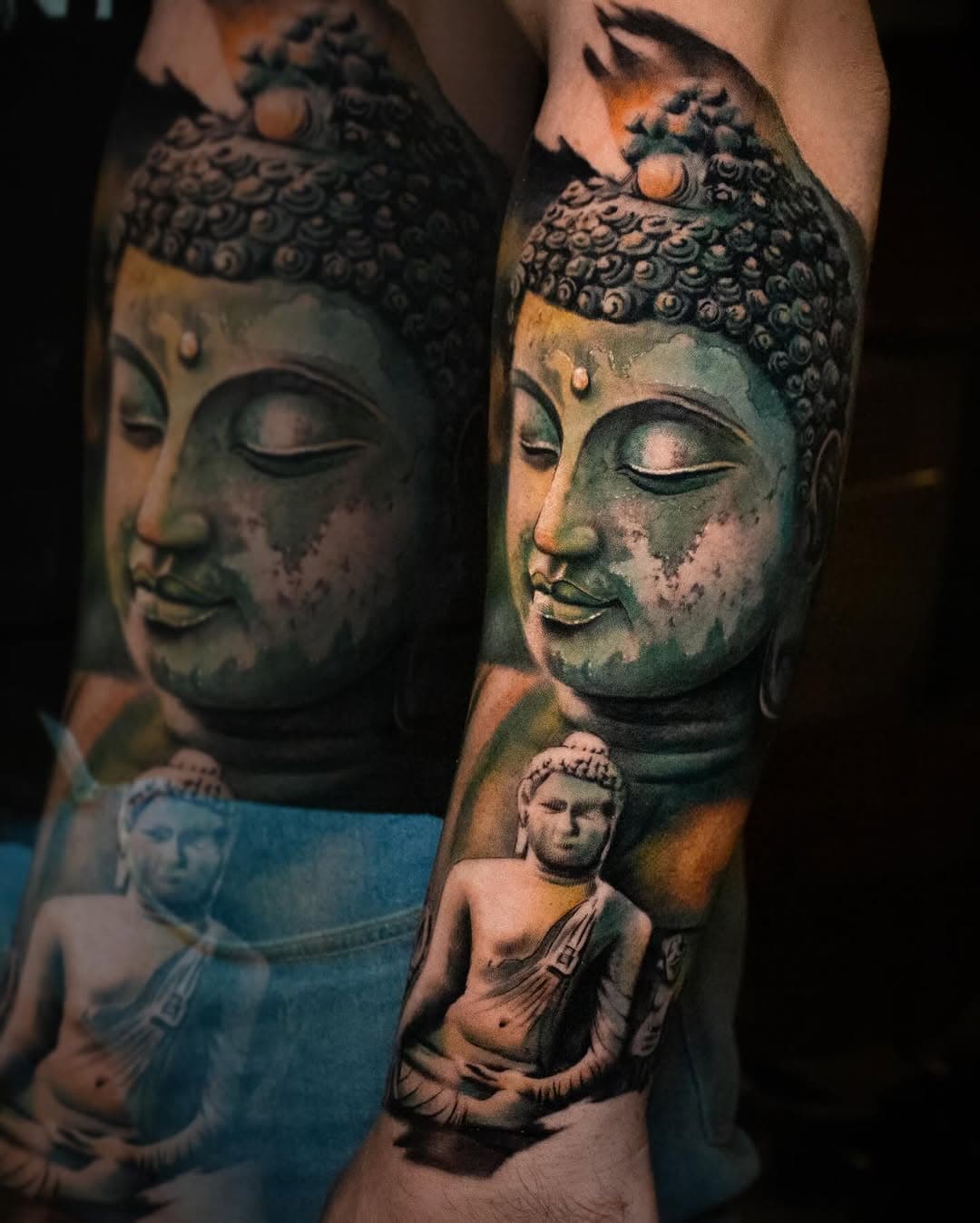 Le tatouage du jour ! Je continue de travailler sur ma recherche des couleurs. Merci pour ce superbe projet ! 🙏🙏
___________
Artist @jeremybertintattoo 
Member of @timelessartcrew 
Sponsor @probodysupply 
___________
#tattoo #realistictattoo #realism #buddha #bouddha #bouddhisme