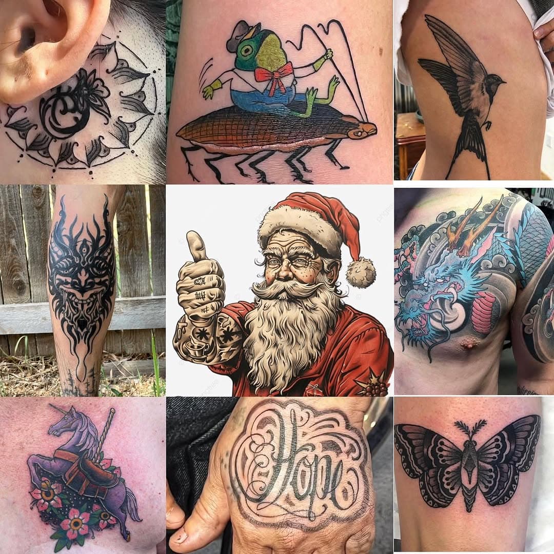 Happy Holidays! You've been such good boys and girls this year, you deserve to spoil yourself! Get the tattoo! DM or text 970-739-8585 to book your next appointment! 
.
.
#gettattooed #cortezcolorado #durangocolorado #coloradotattooartist #telluride #farmingtonnm #moab