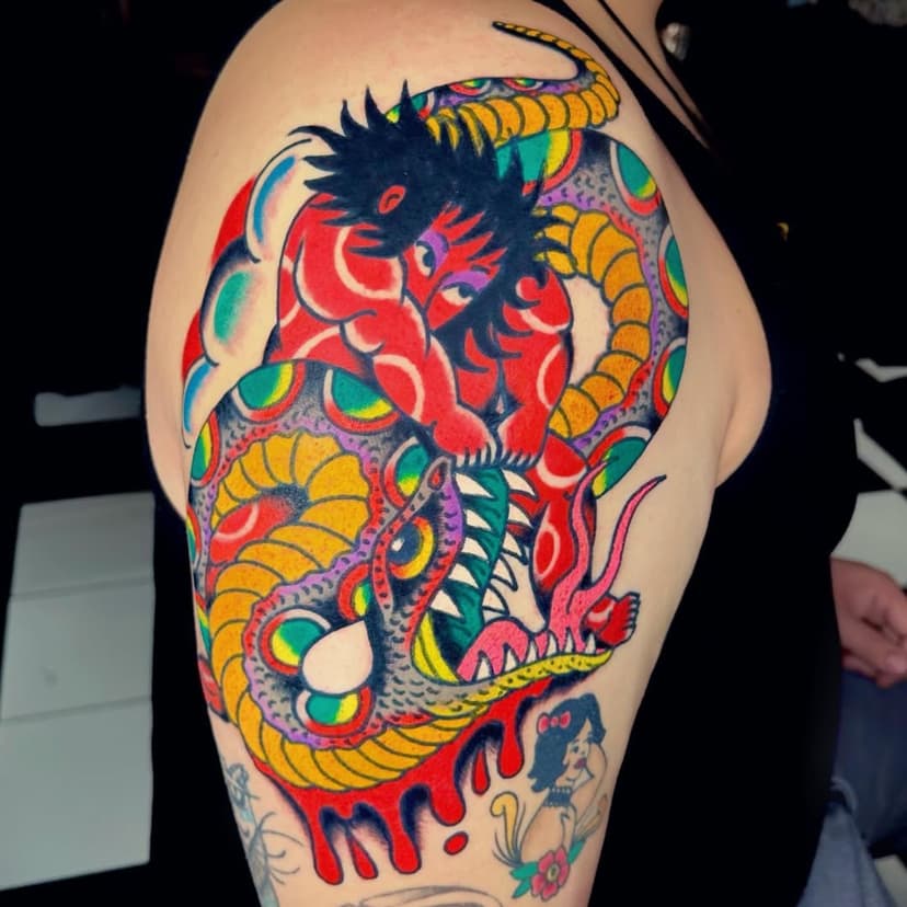 Color fresh lines healed on this cool Kintaro