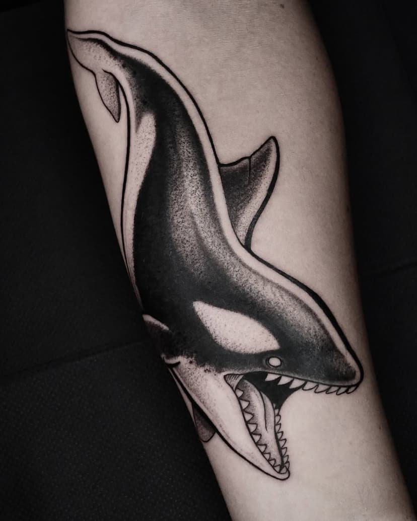 #orca #orcatattoo #tattoo #inked #blackwork #blackink #winkrot #polandtattoos