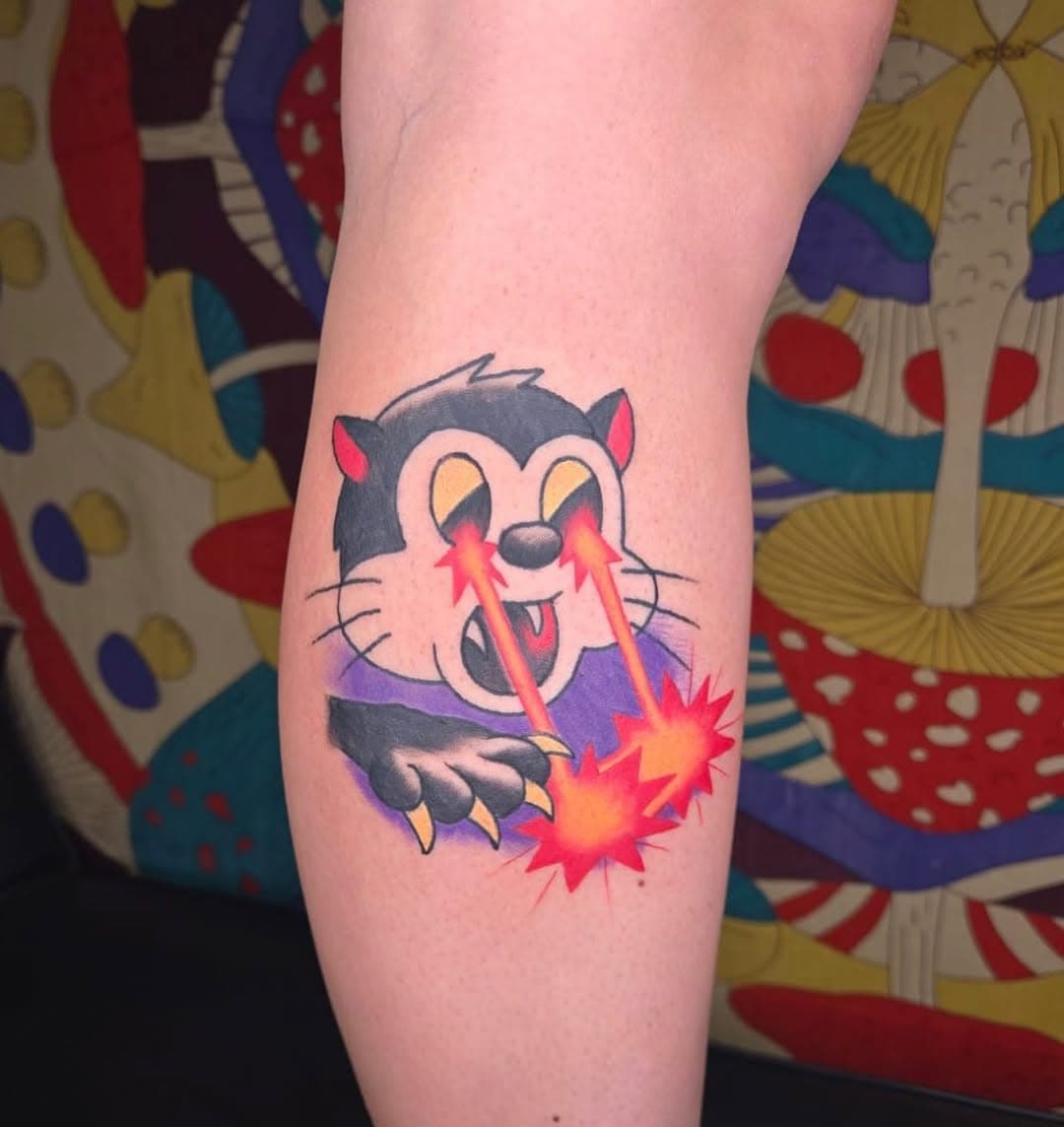 Gary LASER eyes 👀 
.
.
.
.
.
.
#houston #houstontattooartist #tattoo #tattooshop #tattoos #tattooist #tattooart #art #laser #cat #trailerparkboysdaily #colortattoo #color #pop
