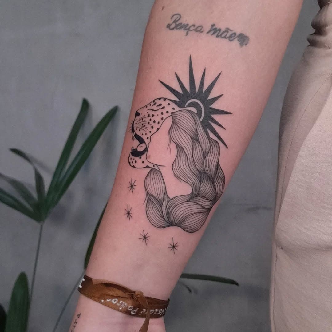 A força feminina se reflete na sombra de sua coragem 🐆✨️
.

📍São Paulo/zo 
.
.
.
.
.
.
.
#vilasonia #tatuagem #tatuagemsp #butanta #tatuagembutantã #tattoovilasonia #bonfiglioli #mulherestatuadoras #tattoobonfiglioli #tattoofineline #tattoodelicada