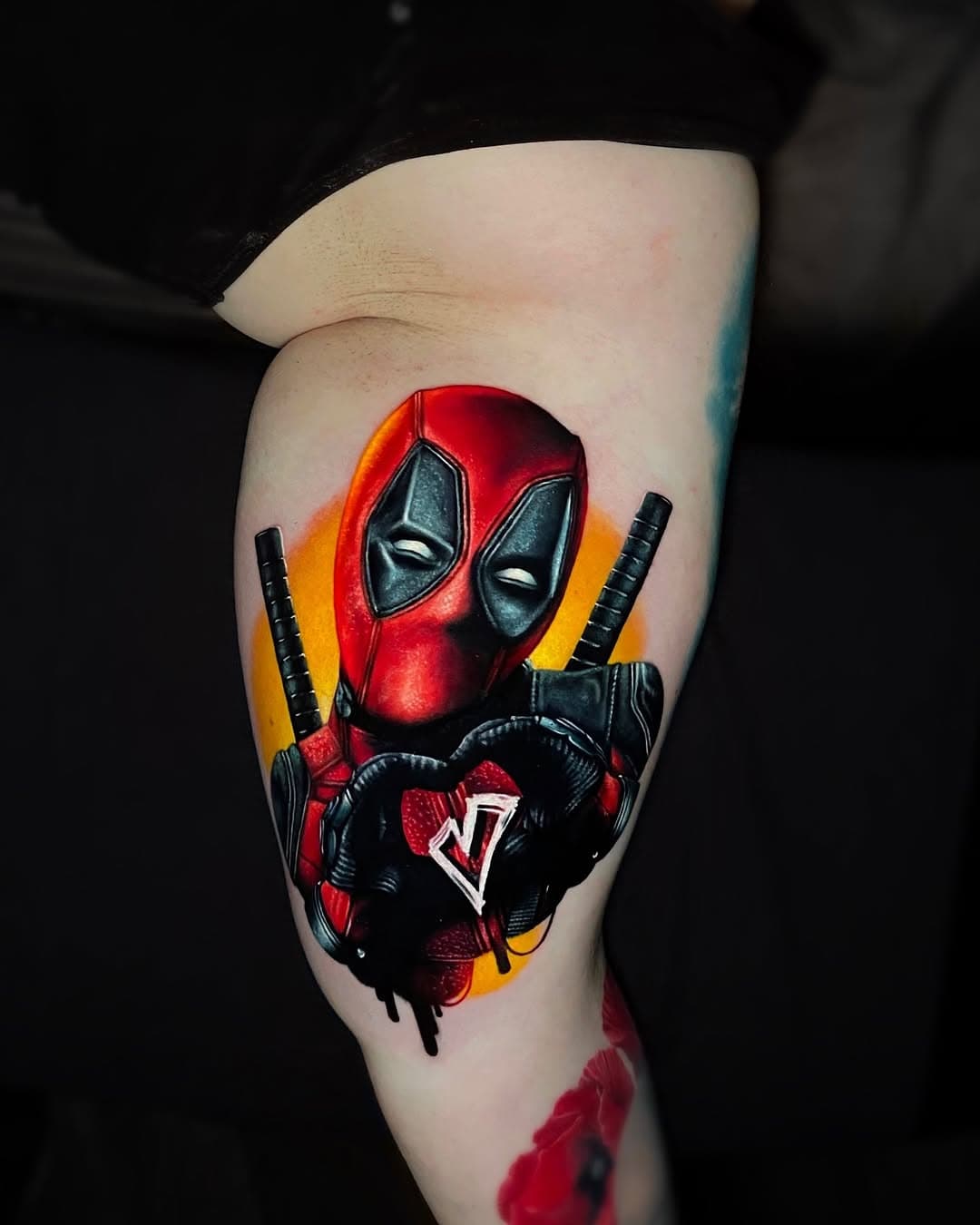 Merc with a mouth aka Deadpool🖤❤️
I think he’s hinting at something🤔
Who liked the new movie? I just watched it yesterday😅

Done with:
@fkirons 
@kwadron 

#tattoo#tattooartist#tattooart#tattooistartmag#skinartmag#inkedmag#follow#tattooistartmagazine#ink#inked#tattooed#realism#realistictattoo#colortattoo#marvel#comics#marveltattoo#deadpool#deadpoolandwolverine#deadpooltattoo#kwadron#kwadronneedles#kwadronproteam#fkirons#fkironsproteam#spektraflux #stepanovtattoo