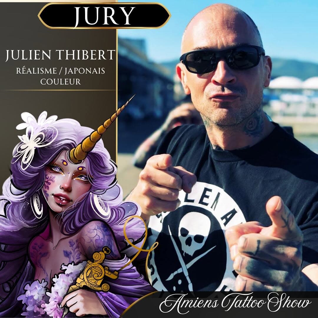 🪭Tatoueur, Membre du jury et également organisateur d’Épinal tattoo show🪭

Julien Thibers 

Nous fait l’honneur d’être présent, pour la 3e édition d’Amiens tattoo show (Japan édition)

Tatoueur renommée pour son style photo réalisme noir et gris et couleurs, il sera à l’honneur lors de l’Amiens tattoo show (Japan édition🇯🇵)

Tout d’abord en tant que tatoueur, mais aussi en tant que membre du jury des concours tattoos.

#amienstattooshow
📍mégacité @megacité
📆 22 et 23 mars 2025

Si vous souhaitez en voir plus sur son travail ou prendre contact directement avec @julienthibers, 
Vous pouvez consulter ses réseaux sociaux ci-dessous ⤵️

FB ➡️

https://www.facebook.com/share/18a6hHJNzH/?mibextid=LQQJ4d

Insta ➡️

@julienthibers 

Info / Horaires / Tarifs / Inscriptions exposant ⤵️

https://www.amienstattooshow.fr

Billetterie en ligne 🎟️

https://www.billetweb.fr/amiens-tattoo-show-3

Samedi : 9h30 / 20 h tarif 15 €
Dimanche : 9h30 / 20 h tarif 15 €
Pass 2 jours : 25 €
Gratuit pour les moins de 15 ans accompagné d’un adulte 

Partenaires officiels 
@itctattoopiercing 
@onink.fr 
@caenjaimemapeau 
@normandyguidetattoo 
@europe2nordpicardie 
@happyness.amiens 
megacite_amiens 
@emalla.official
@amiensmetropoleofficiel
@pepax.official 
@jconly_official

#Amiens #somme #hautdefrance #Amienstattoo #Amienstattooshow #tattoo #inked #art #tattooartist #tattooart #tattooed #tattoolife #tattooideas #artist #blackwork #instagood #tattoodesign #tattooing #tattooist #blackandgreytattoo #tattooink #tattooconvention #tattoostyle #photography #convention #tattoomodel