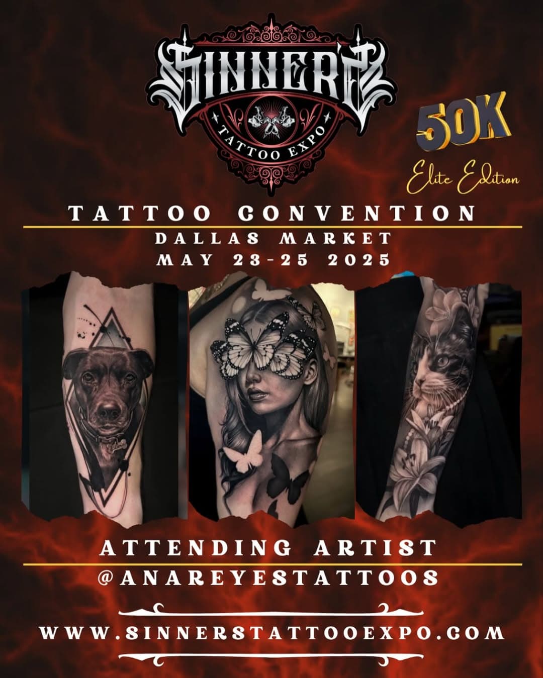 Check this out! We’re beyond excited to announce that the insanely talented @anareyestattoos will be joining us at the Sinners Tattoo Expo this Memorial Weekend, May 23-25, 2025! 

Catch her incredible work live in the @pristineink booth at @sinnerstattooexpo. This is an opportunity you won’t want to miss! Want in? Just hit the link in our bio to secure your spot!

#sinnerstattooexpo2025 #tattooexpo #tattooconvention #dfwtattoos #dallastattooartist