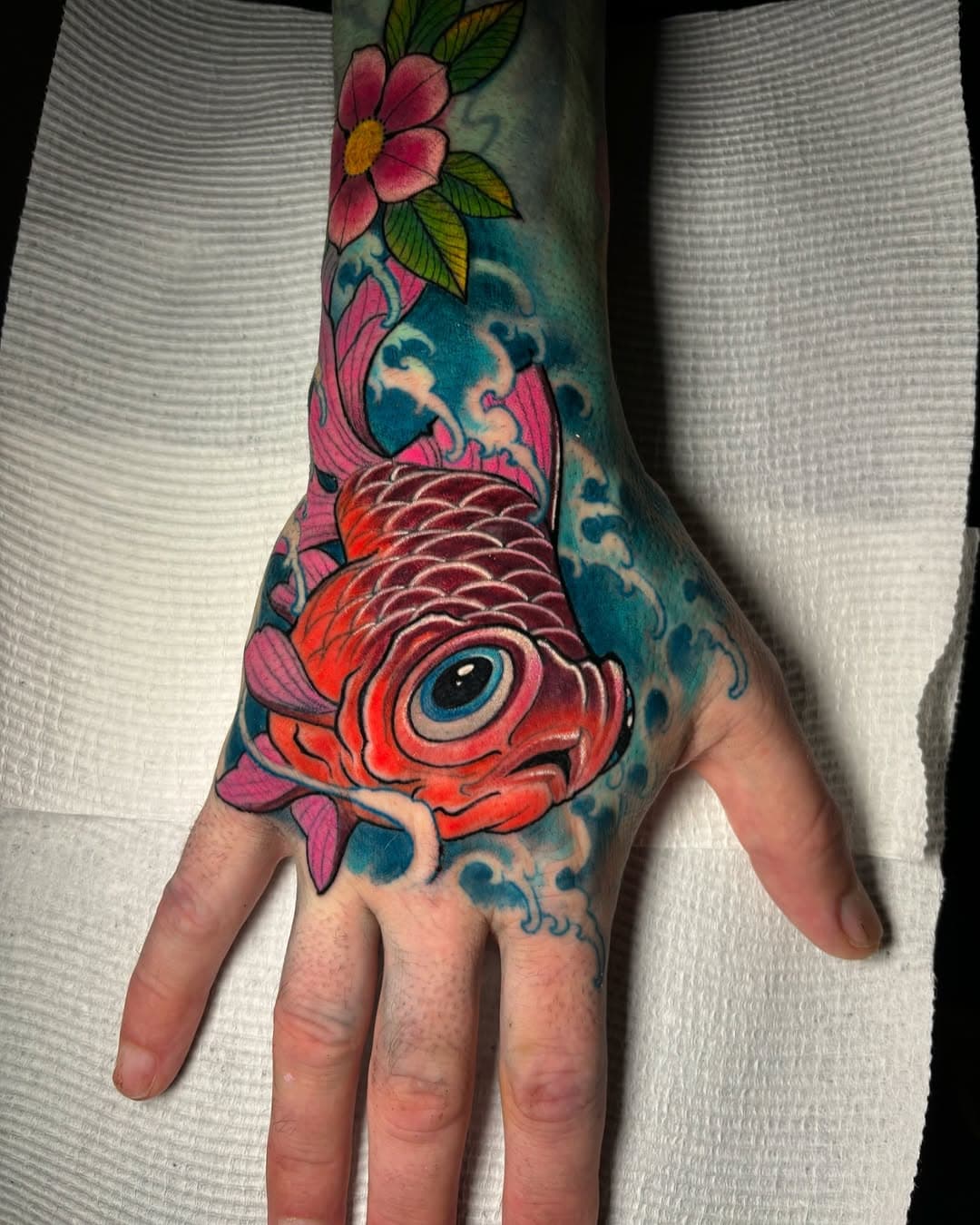 Got to do this fish for Antony ! Thanks again mate ! 
Booking open at @theblackmarktattoo Melbourne ! 
Made with @eztattooing @killerinktattoo @stencil.jam