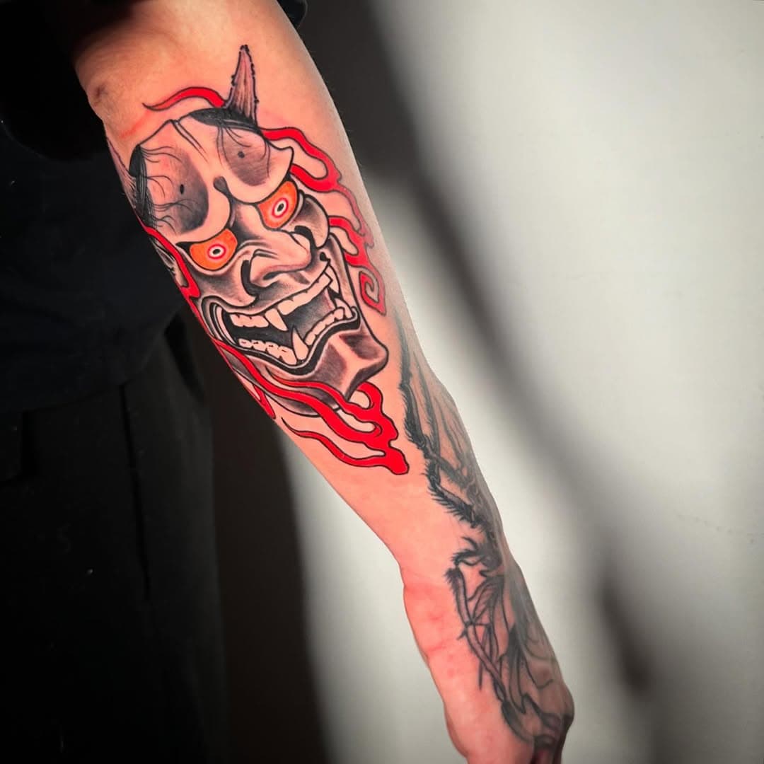 Hannya mask i done few days ago in Bologna on the sweety @camillacapelli