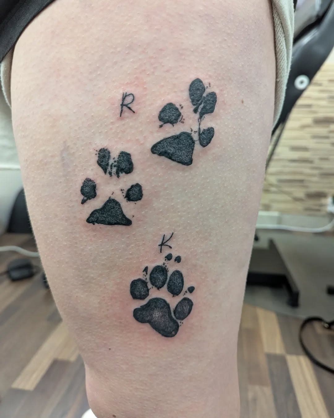 Good evening all, starting off our last week with a lovely memorial pawprint design.
#tattoo #tattoos #inked #ink #alternative #art #tattooartist #tattooart #tatttoolife #tattooing #tattooist #tattooideas #tattoostyle  #instatattoo #tattoostudio #tattooshop #tripleacetattoostudio #Bedford #bedfordtattooist #tattooinspiration #inkoftheday #thightattoo #pawprinttattoo #dogprinttattoo #memorialtattoo #humansbestfriend