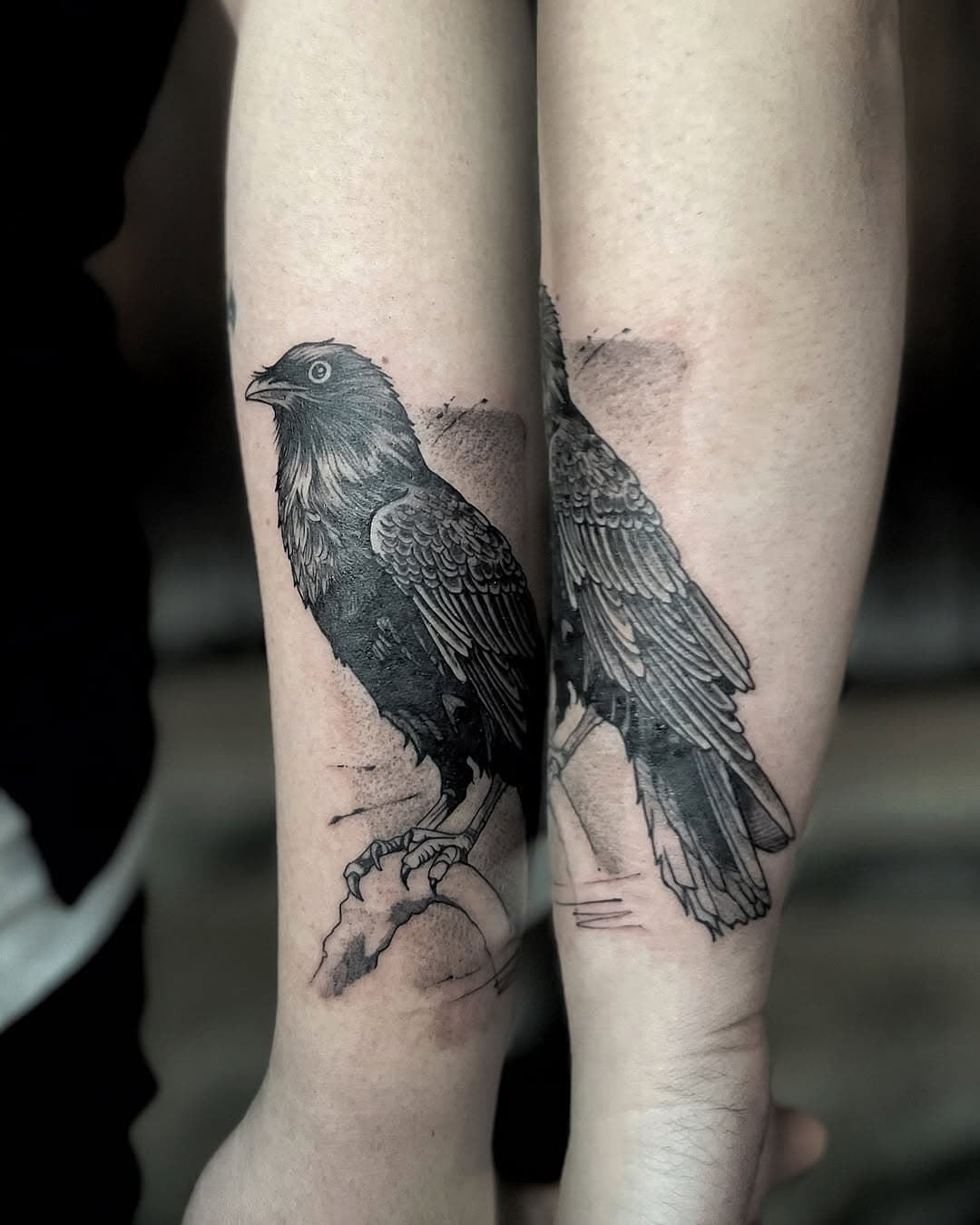 Raven for Lou, good to see you and safe flight back to Chicago. Thx once again.
•
•
•
•
•
#illustrativetattoo #lineworktattoo #tat #tats #tattoo #tattoos #tattooartist #poppage #ink #inked #instaart  #instattoo #instatattoo #art #artist #artistsoninstagram