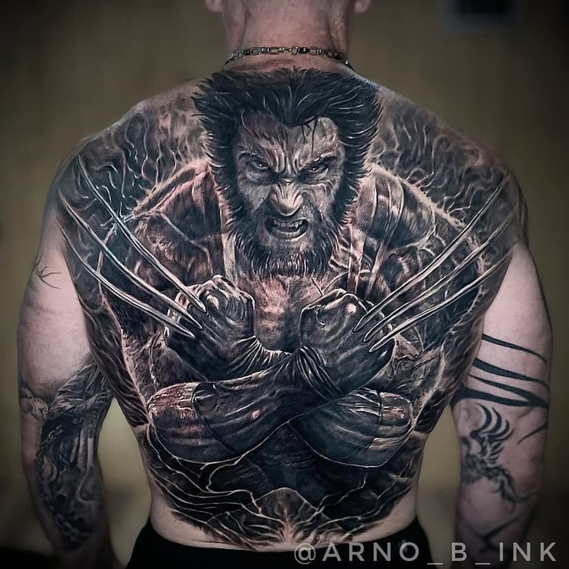 Big thx to my customer for this project! 

5 sittings on this back, any comments ? 

Done with the best brand: @radiantcolorsink @eztattooing @inkintattoosupply @bheppo @squidster_skinmarker @unigloves 

#marveltattoo #wolverine #badasstattoos #realistictattoo #darktattoo #deadpooltattoo #xmen #bng #tattoo #supertattoo #skinartmag