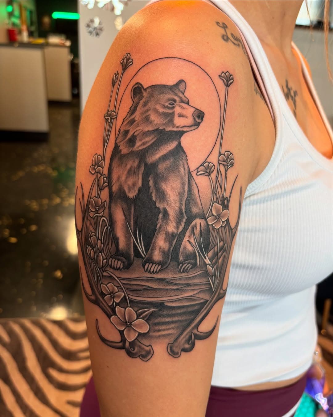 Here’s our @gildedcreations_az half day winner @ccass09 tattoo I did today. Had a blast designing and tattooing this fun piece! If your not already make sure you guys are following the shop and tagging us we love to see it. Also if you’re looking to book an appointment with me I’m booking January and February right now so shoot me your ideas and let’s bring them to life! As usual thanks for looking.
.
.
.
.
.
.
.
.
.
.
.
.
.
.
.
.
.
.
.
.
.
.
.
.
.
.
.
.
.
.
#tattoo #tattooshop #tattoos #tattooart #tattooartist #ink #inked #art #artist #bear #hunting #elk #antlers #flowertattoo #blackandgrey #blackandgreytattoo #tattooist #tattoostyle #neotraditional #illustration #design #arizona #phoenix #scottsdale #aztattooer #gildedcreationsaz #tattooed #tattoolife #linework