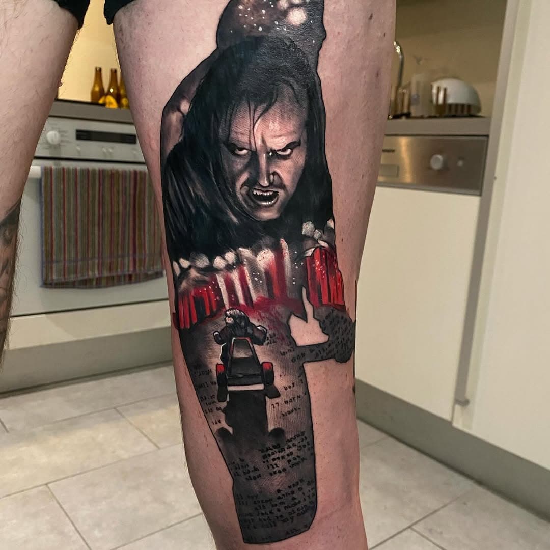 #theshining done with @kwadron @radiantcolorsink @radiantcolorseurope @tadoo_original @equaliser_tattoo_official #kwadron #kwadronproteam #radiantcolorsink #radiantcolorscrew #blackandwhite #tattoo #tatouage #tatuaje #tadoosyndicate #alexmansuytattoo #sublimtattoo #epernay #reims #madrid #realistictattoo #portraittattoo #bestattoo #ink @sublimtattoo