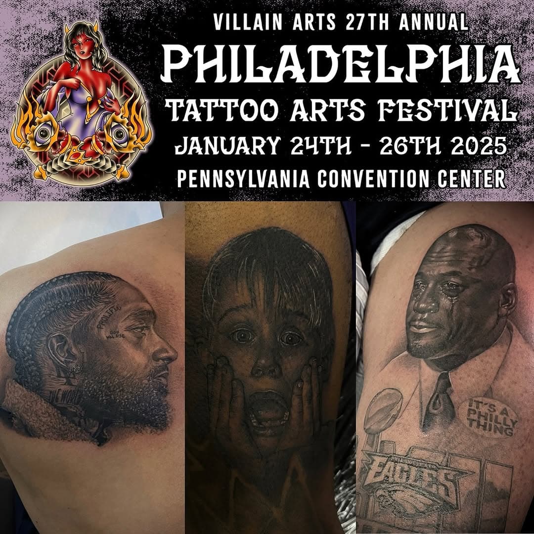 SURPRISE ! I WILL BE IN ATTENDANCE IN THIS NEW YEAR’S 2025 27TH ANNUAL PHILADELPHIA TATTOO ARTS FESTIVAL , HOSTED BY @VillainArts !!
I AM TAKING APPOINTMENTS FOR THIS YEAR’S SHOW LOCATED AT THE PHILADELPHIA CONVENTION CENTER JANUARY 24th-26th 2025!

•
•

CONTACT ME ASAP via EMAIL at
Tattoosbyfon@gmail.com  OR CLICK THE LINK IN MY BIO FOR ALL INQUIRIES!
GET THE OPPORTUNITY TO GET TATTOOED BY ME WITH LIVE AUDIENCE THROUGHOUT THE WHOLE WEEKEND! AND OR STOP BY AND SAY HELLO,
GRAB A FEW BUSINESS CARDS AND STICKERS , AND OR MORE! 
•
LIKE•COMMENT•SAVE•SHARE

•
•
•
•
•
#TattoosByFon #philly #tattooconvention #tattoo #tattoos #ink #inked #tattooed #tattooartist #tattooart #tattoolife #inkedup #girlswithtattoos #inkedgirls #bodyart #instatattoo #tattooist #tattooedgirls #tattooing #blackwork #tatted #traditionaltattoo #tatts #tats #tattooer #tat #inklife #tattooflash #tattoodesign #inkedmag