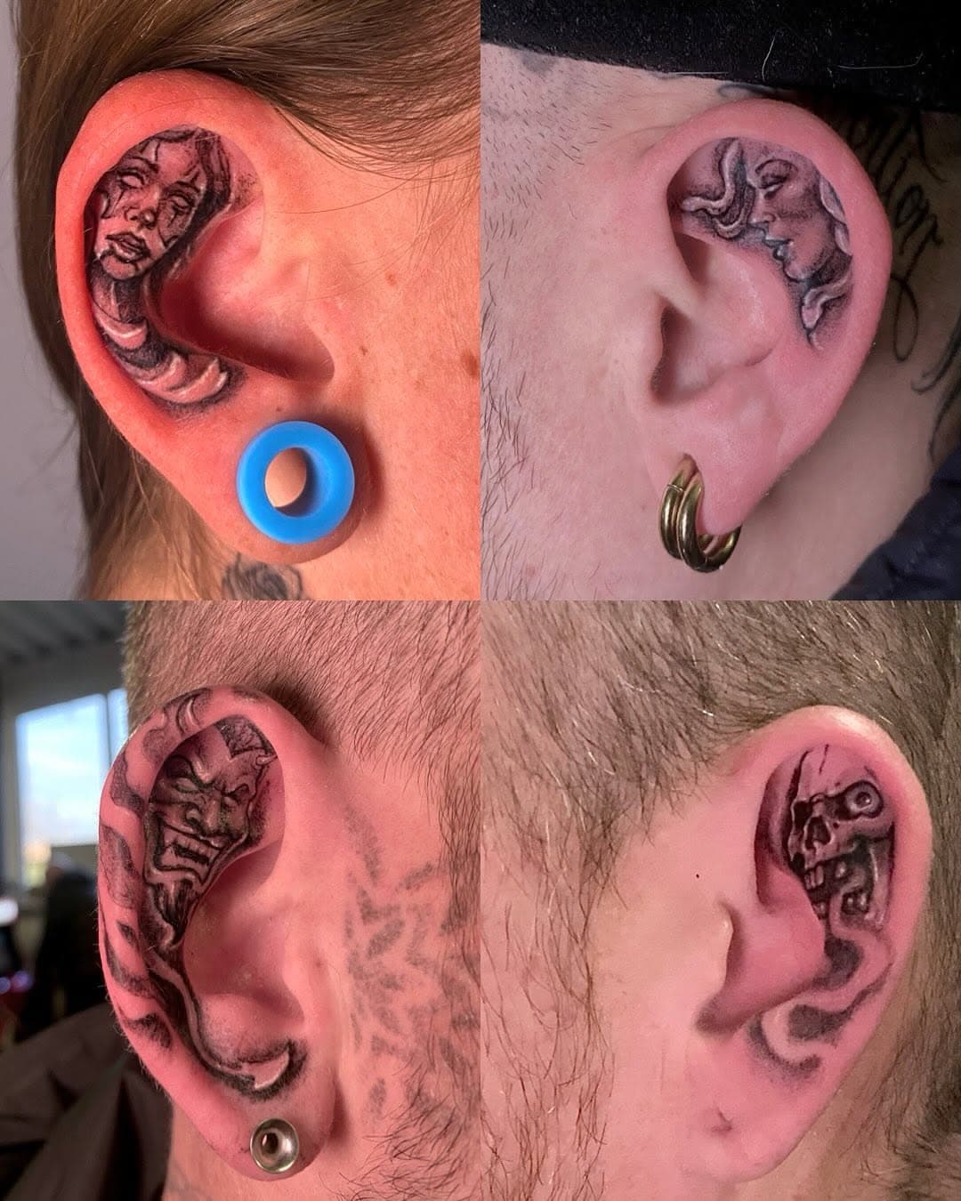 • EAR TATZZ • thanks to all the clients who came by to get their ears tatted!! You’re the best! Can’t wait to do more and more and more of these dope Tatz, if you’re interested send me a dm! All unique all freehand SWIPE ➡️ to see some more pieces