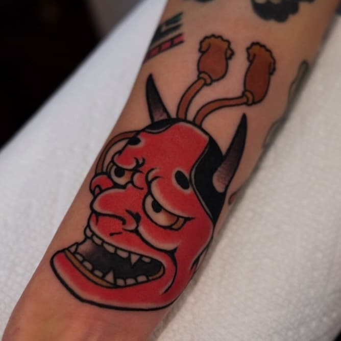 Hannya on a wrist @idlehandsf for tats DM or email