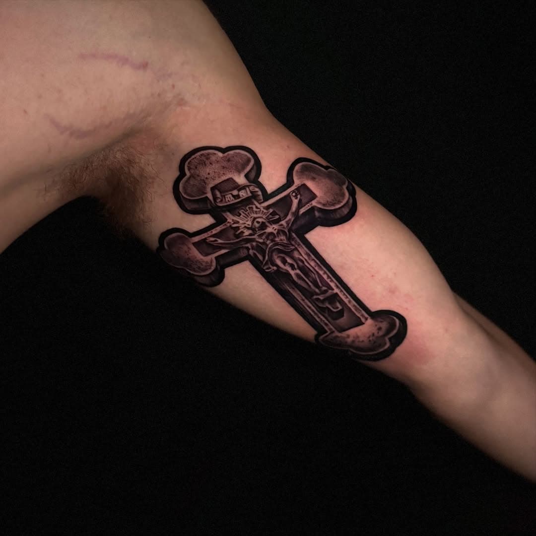 JESUS CHRIST! We love you God! Never going to stop loving you God! Got a shot at creating this rosary piece, had tons of fun, still got to add on to this sleeve in the making. Booking for the second week of January. 2025, happy for everyone who has been rocking with me through this journey y’all are the best! 

🔴Booking for January-February 

#oklahoma #oklahomatattoo #ink @dynamiccolor @certifiedink #tattoomachine @cheyenne_tattooequipment @bishoprotary #supplies @tatsoul  @recoveryaftercare @crybabytattooproducts #ointment @nauticaltattoosupply  #shop @oklahomatattoo #theplacetobe #lovemycareer #cherishmyclients #humbledbylife #inkfamily #2024 #explorepage #fyp #explore #bnginksociety #bngtattoo #blackandgreytattoo #