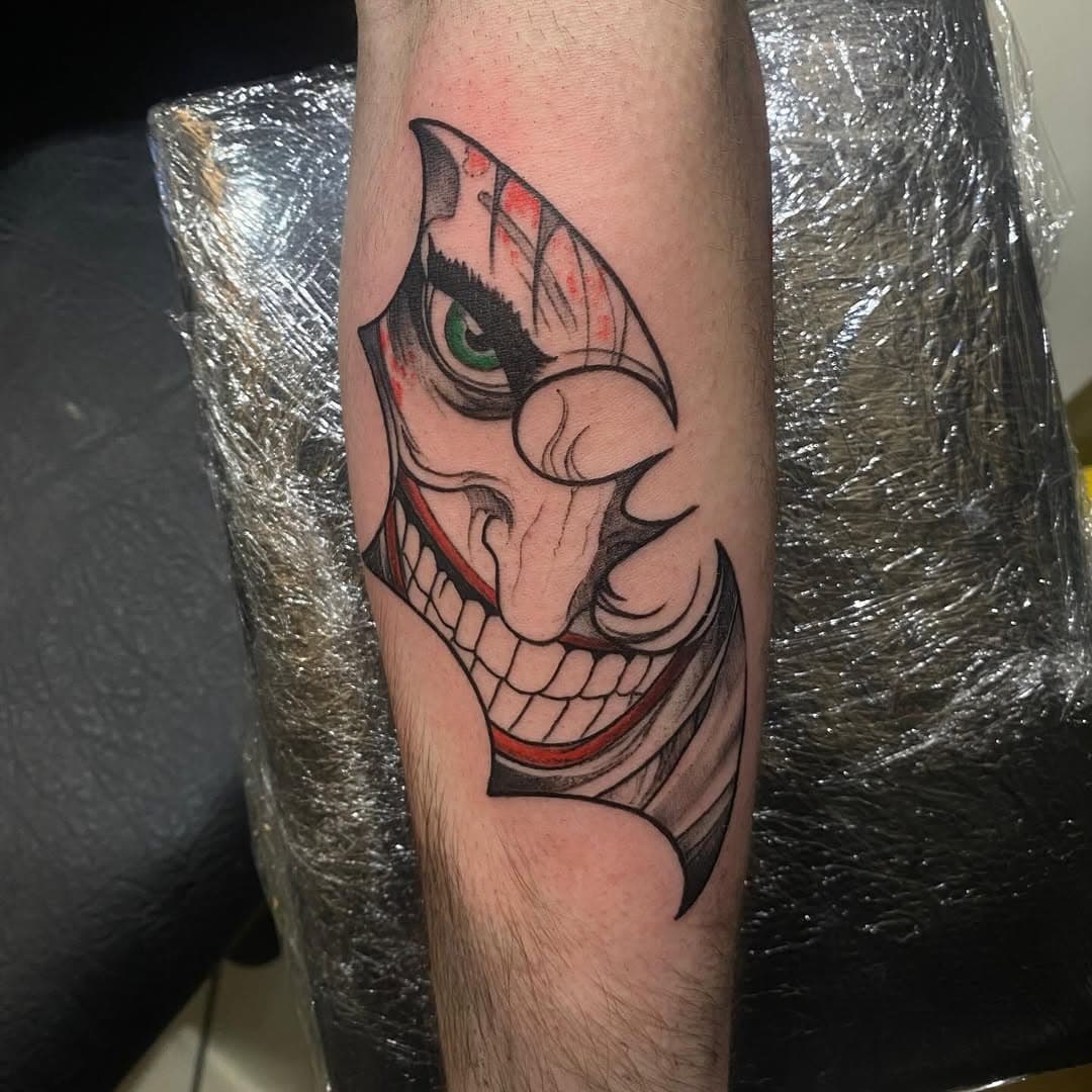 Done today by Erik #tattoo #tattoos #art #artist #joker #dc #batman