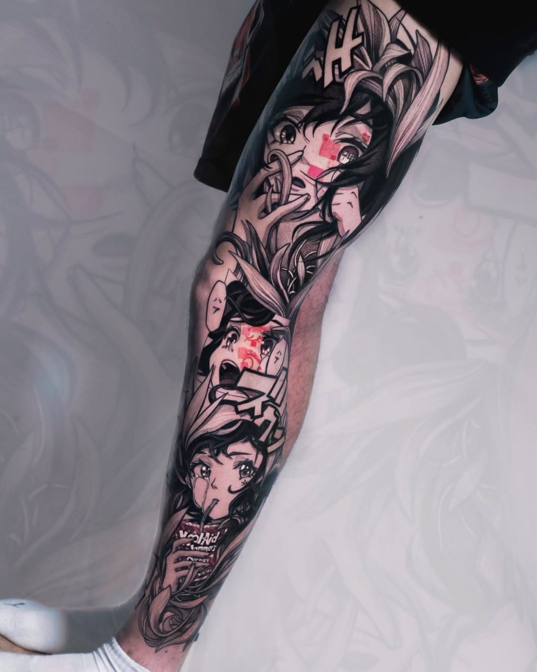 .,..lEg slEEve….
I love big projects, but I don’t like photographing them🫠
Berlin 🇩🇪February 
_____________________________________________
#inkedup
#animetattoos #blackworkers #berlintattoo #berlintattooers #onlythedarkest #amazingink #animetattoo #mangatattoo #otakutattoo #blackworkerssubmission #animemasterink #blackworkers_tattoo #btattooing #thedarkestwork #blackworkershero #darkartists