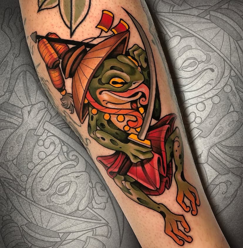 Tattoo done by @alexnik_tt 
Dm us or him directly for some Neotraditional/Neojapanese sh*t !
Thanks for looking!
#neotraditionaltattoo #neojapanesetattoo #frogtattoo