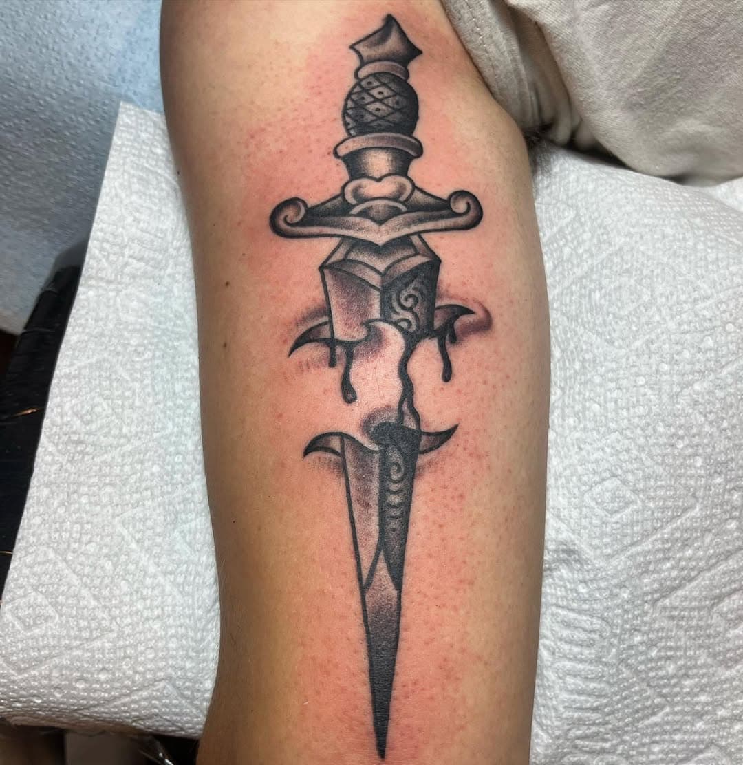 Dagger by @connorcampbelltattoos