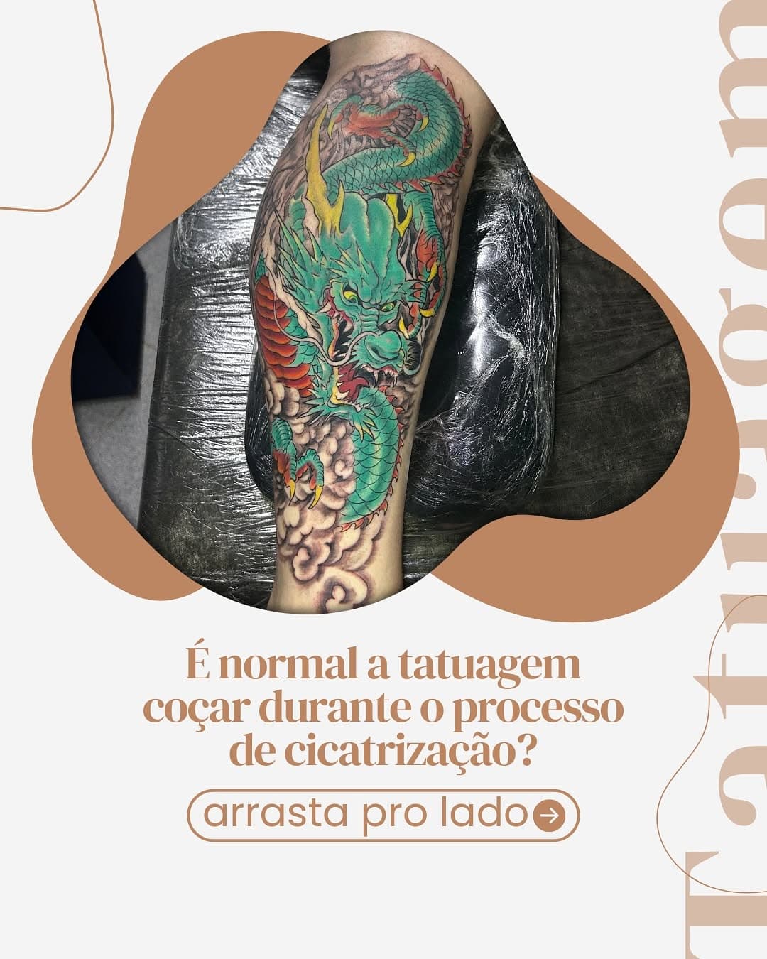 Se você acabou de fazer uma tatuagem ou está planejando uma, é importante saber o que esperar durante o processo de cicatrização, incluindo a coceira que muitos experienciam.

Arraste para o lado para entender melhor; 👉🏼✨