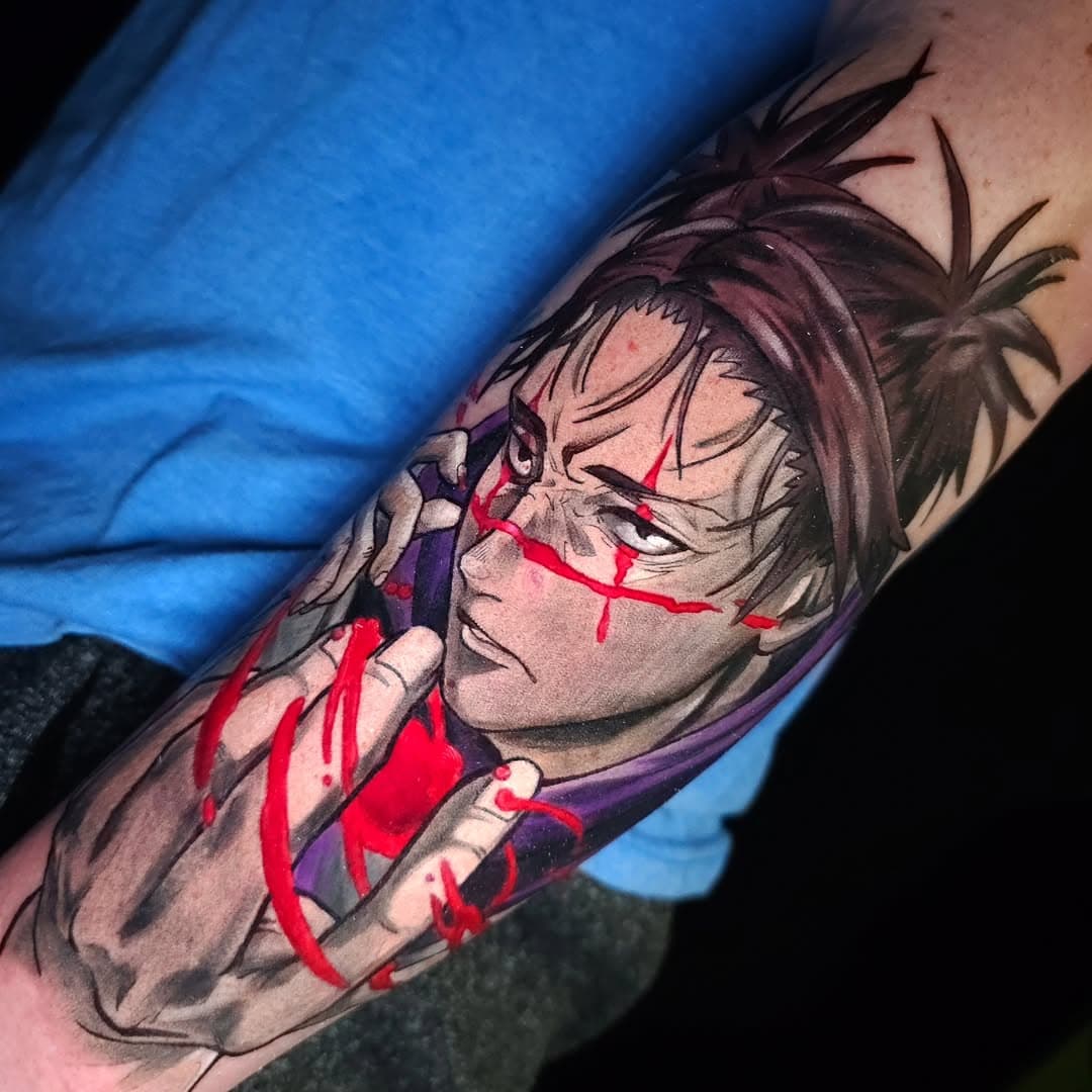 Choso - 脹相

I'm so stoked that I finally got the opportunity to tattoo Choso. He's definitely one of my favorite characters from JJK. Who's yours?

I still have a couple of pre-drawn Jujutsu Kaisen designs up for grabs, and I'm planning on keeping the deals on predrawn going for a little longer. Email me at Tattoosbynicmann@gmail.com for more details and availability.

Artist: Nic Mann
Shop: Lighthouse Tattoo Company 
@lighthousetattoocompany

Made with  @axysrotary @electrum_ink
@electrumsupply @tattcom @crybabytattooproducts 

#brother #jjk #deathpaintingwomb #cursed #tattoosbynicmann #lighthousetattoocompany #grandrapidstattoo #michigantattooers #animetattoos #otakutattoo #mangatattoo