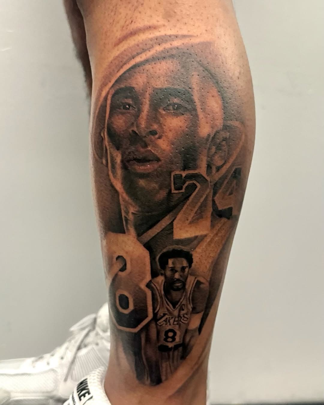 Thank you for the trust! 🟣🟡 
DM to inquire!
.
.
.
.
.
.
.
.
.
#tattoo #blackandgreytattoo #blackandgrey #blackandgreyrealism #lakers #lakernation #kobetattoo #kobebryanttattoo #kobe #kobebryant #blackmamba #octattoo #orangecountytattoo