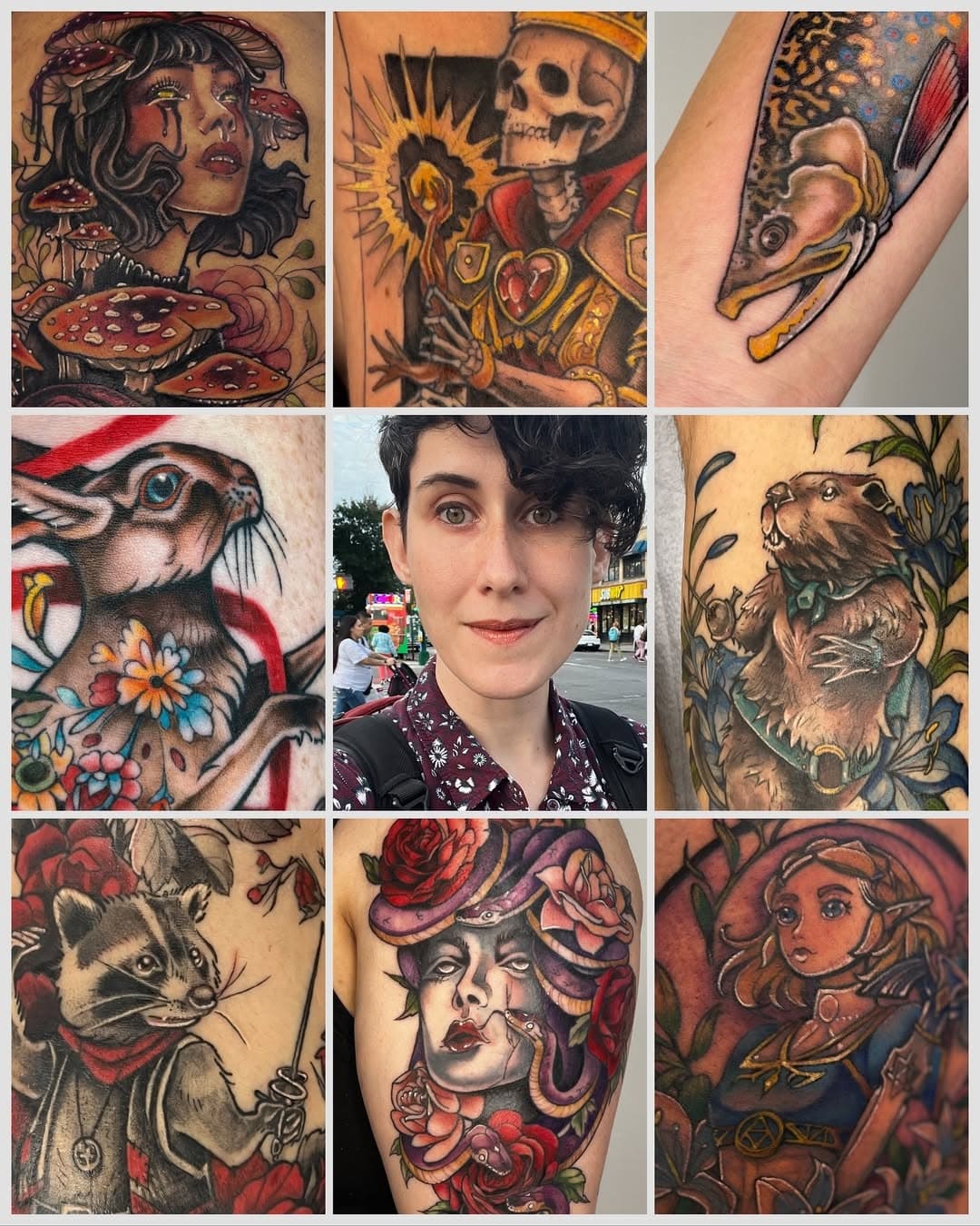 I managed to post almost none of the tattoos from this year because I got lost in the joy of making them. This limited collection doesn’t even start to scratch the surface of what we accomplished together; each and every one was so cherished. 

Life has been very full, and I’m so grateful. First year in the books at @waystationtattoo. From the bottom of my heart, I thank you for taking a breath to leave your stories with me. 2024 was a wild ride; let’s make 2025 even more magical. 

“Make New Mistakes. Make glorious, amazing mistakes. Make mistakes nobody’s ever made before. Don’t freeze, don’t stop, don’t worry that it isn’t good enough, or it isn’t perfect, whatever it is: art, or love, or work or family or life. Whatever it is you’re scared of doing, Do it.” 

#nyctattoo #berlintattoo #brooklyntattoo #illustrativetattoo #neotraditionaltattoo #whimsical #whimsy #newyear #tattoo #whimsicaltattoo #cozy #myclientsarebetterthanyours