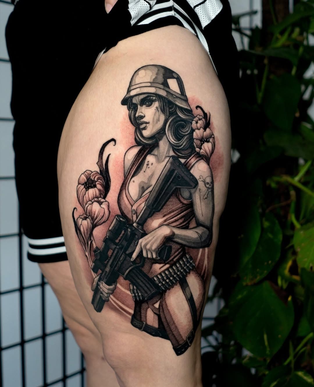 Military girl I finished a few weeks ago @umbratattoo